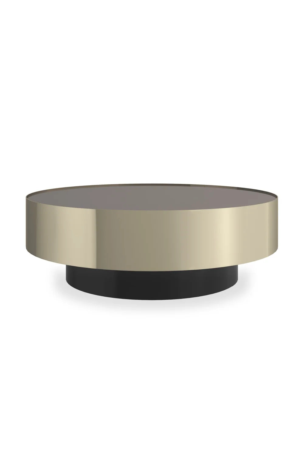 Luxury Round Bronze Mirror Coffee Table Modern Italian Style for Villa