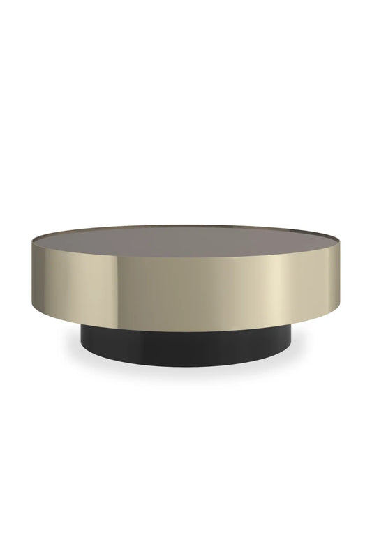 Luxury Round Bronze Mirror Coffee Table Modern Italian Style for Villa