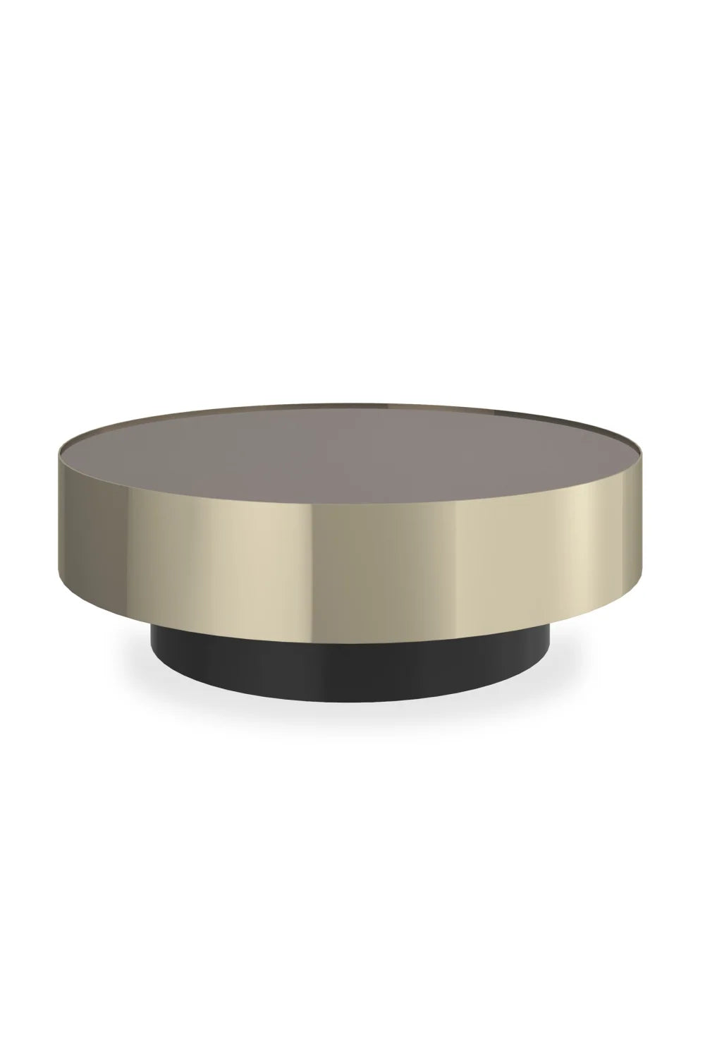 Luxury Round Bronze Mirror Coffee Table Modern Italian Style for Villa