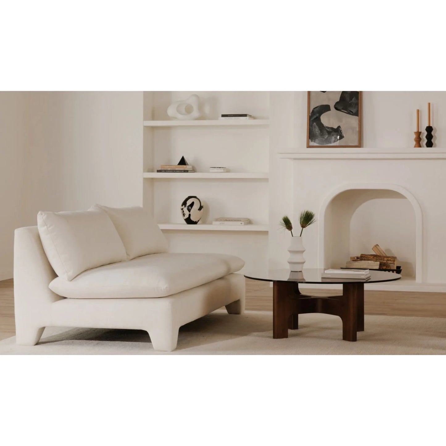 Luxury Round Brown Glass Coffee Table Modern Italian Style for Villa