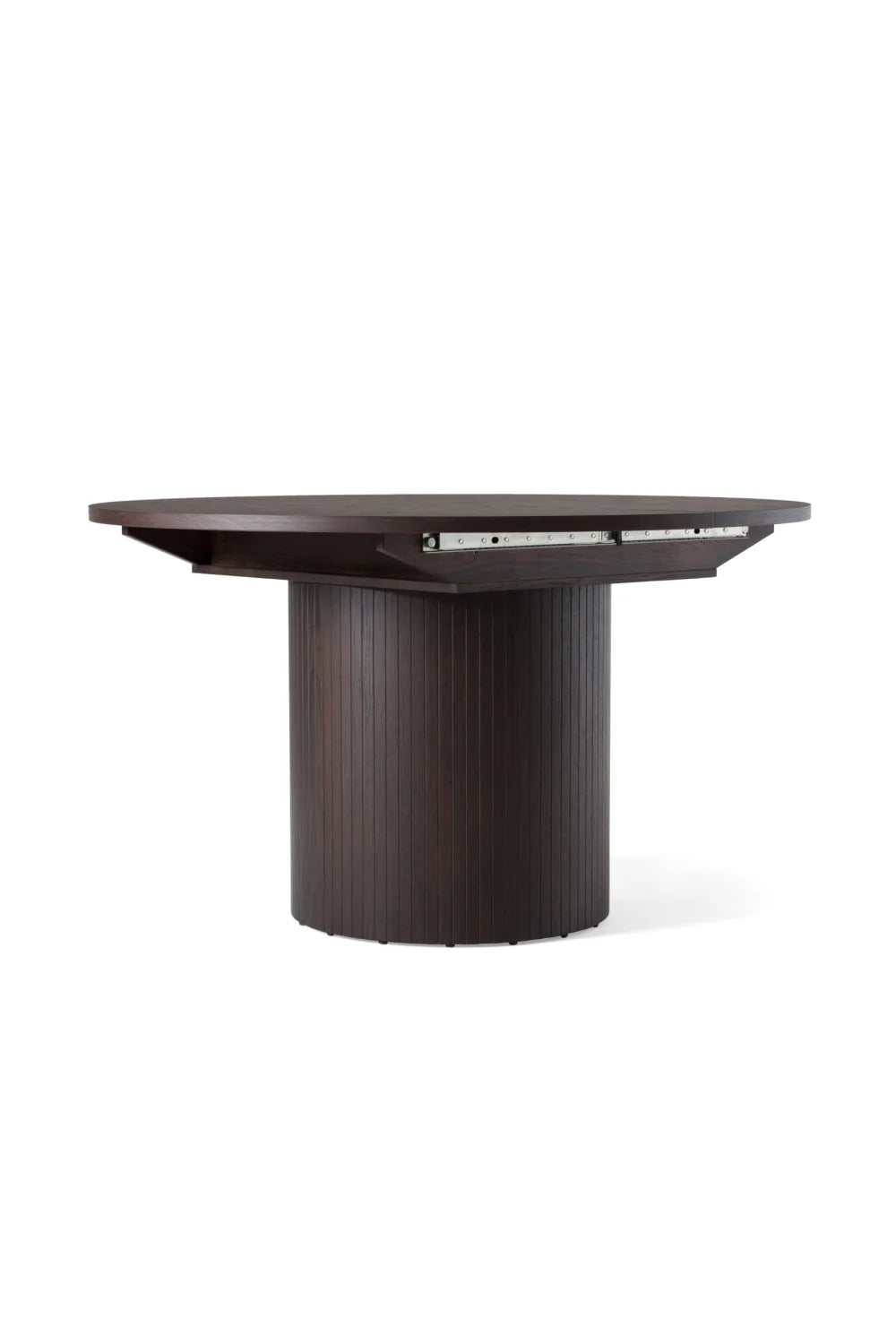 Luxury Round Brown Oak Dining Table Modern Italian Style for Villa