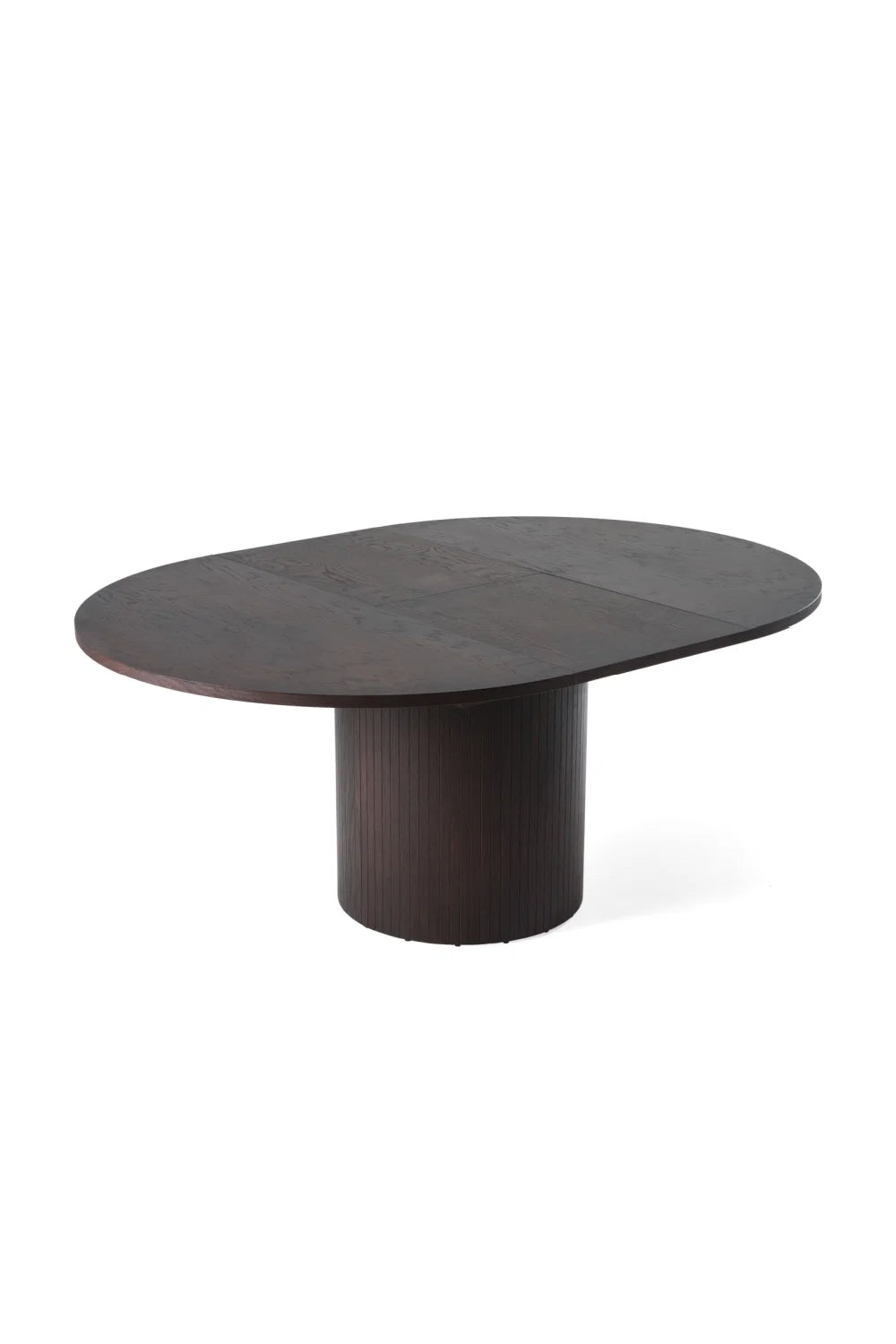 Luxury Round Brown Oak Dining Table Modern Italian Style for Villa