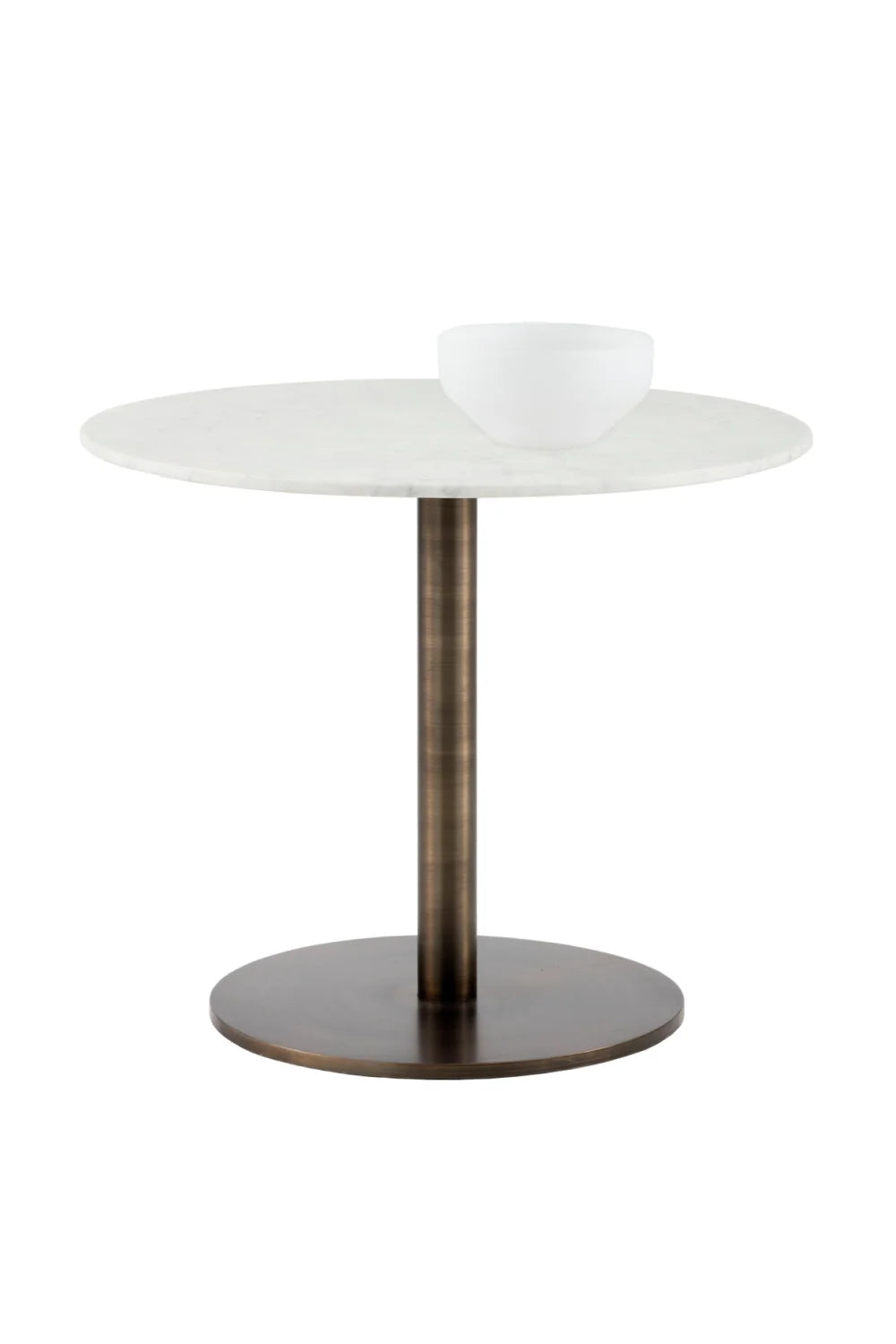 Luxury Round Carrara Marble Bistro Table Modern Italian Style for Villa