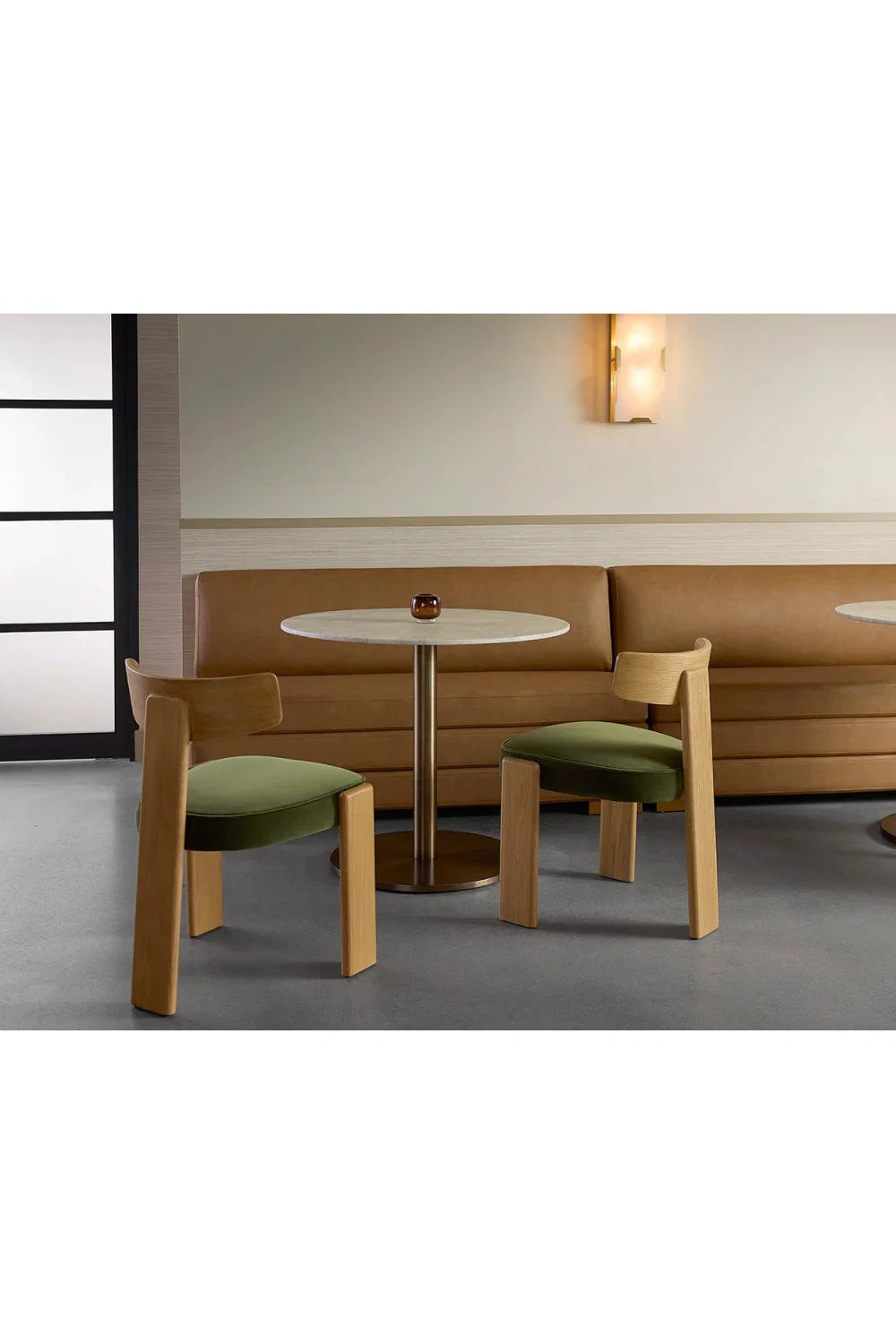Luxury Round Carrara Marble Bistro Table Modern Italian Style for Villa