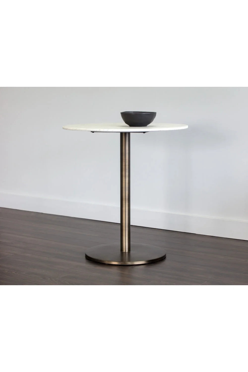 Luxury Round Carrara Marble Counter Table Modern Italian Style for Villa