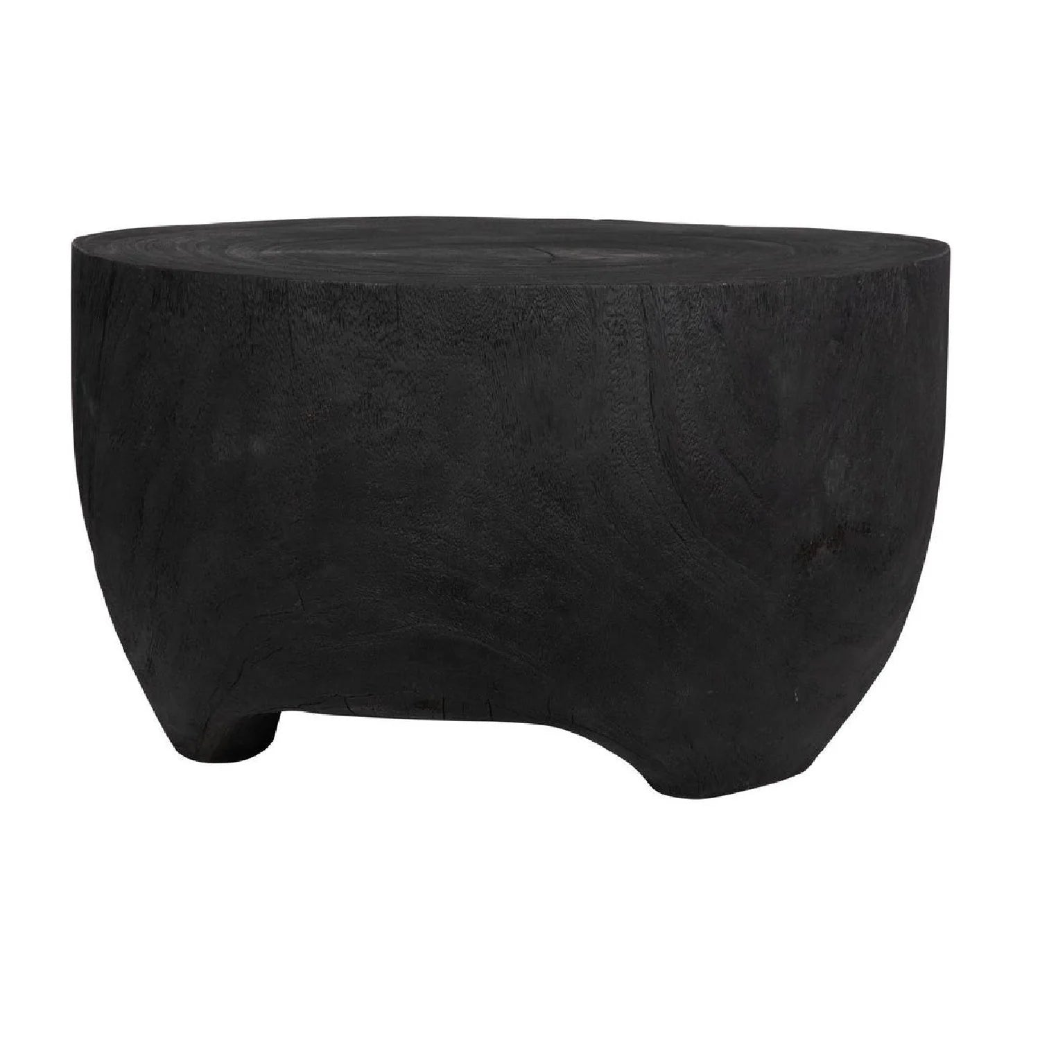 Luxury Round Carved Suar Wood Coffee Table Modern Italian Style for Villa