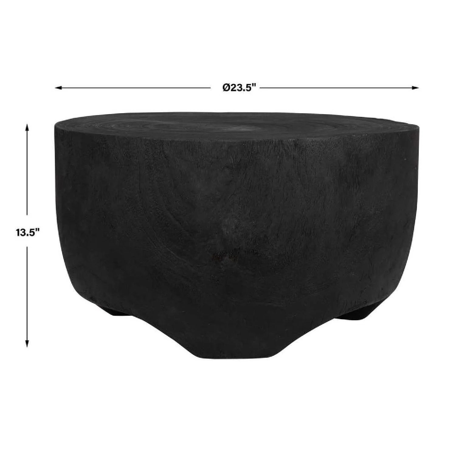 Luxury Round Carved Suar Wood Coffee Table Modern Italian Style for Villa