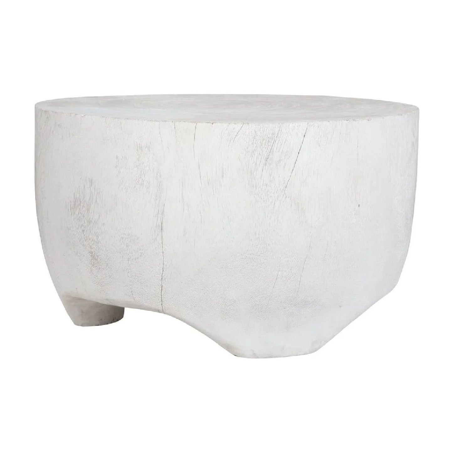 Luxury Round Carved Suar Wood Coffee Table Modern Italian Style for Villa