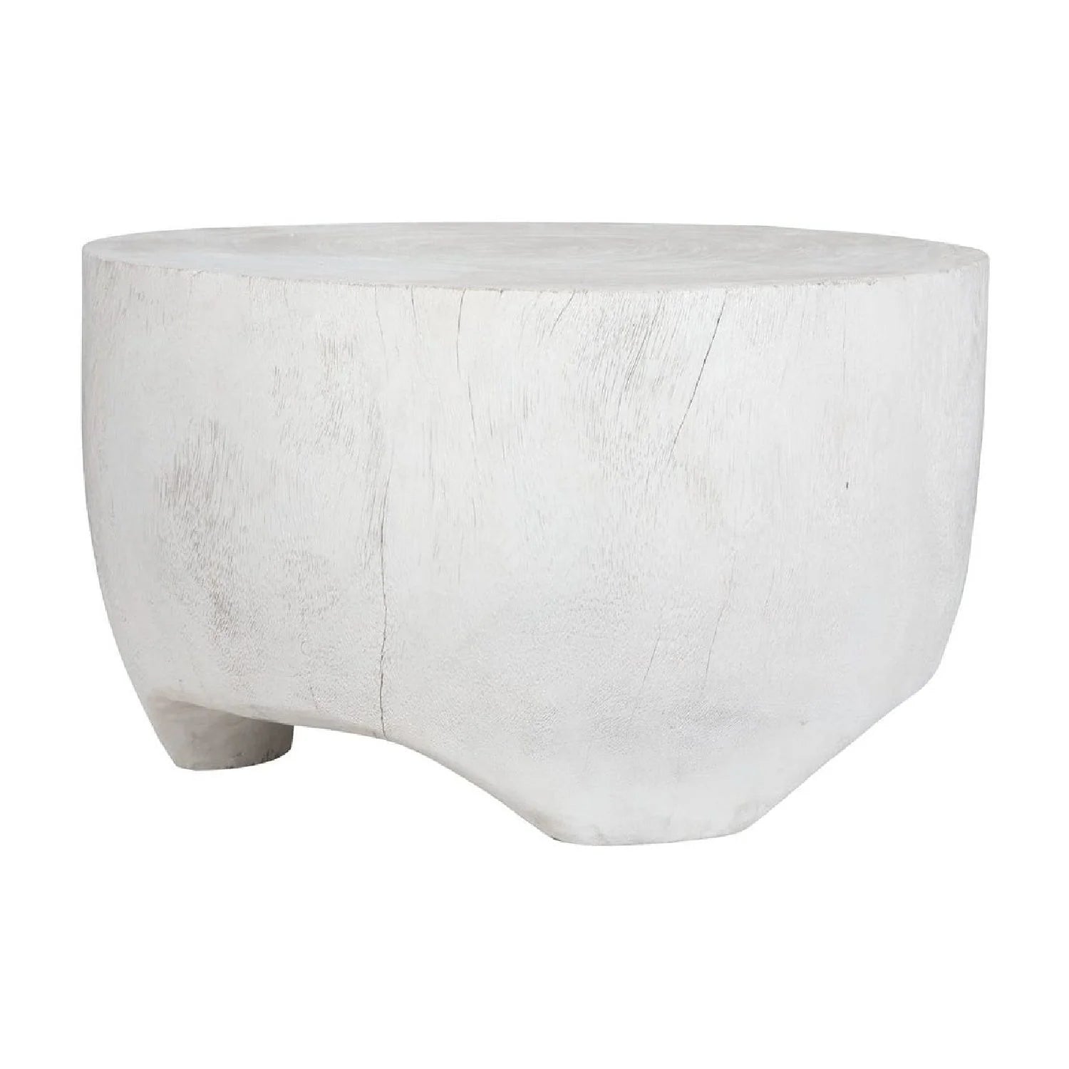Luxury Round Carved Suar Wood Coffee Table Modern Italian Style for Villa