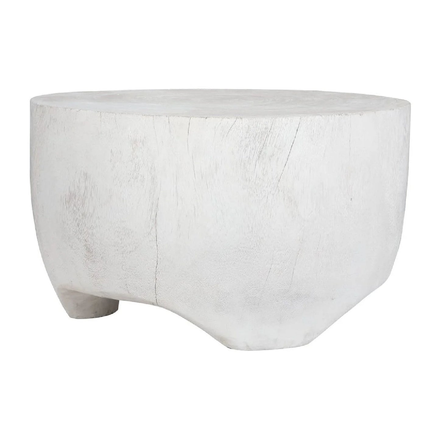 Luxury Round Carved Suar Wood Coffee Table Modern Italian Style for Villa