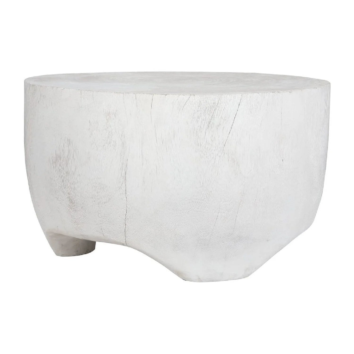 Luxury Round Carved Suar Wood Coffee Table Modern Italian Style for Villa