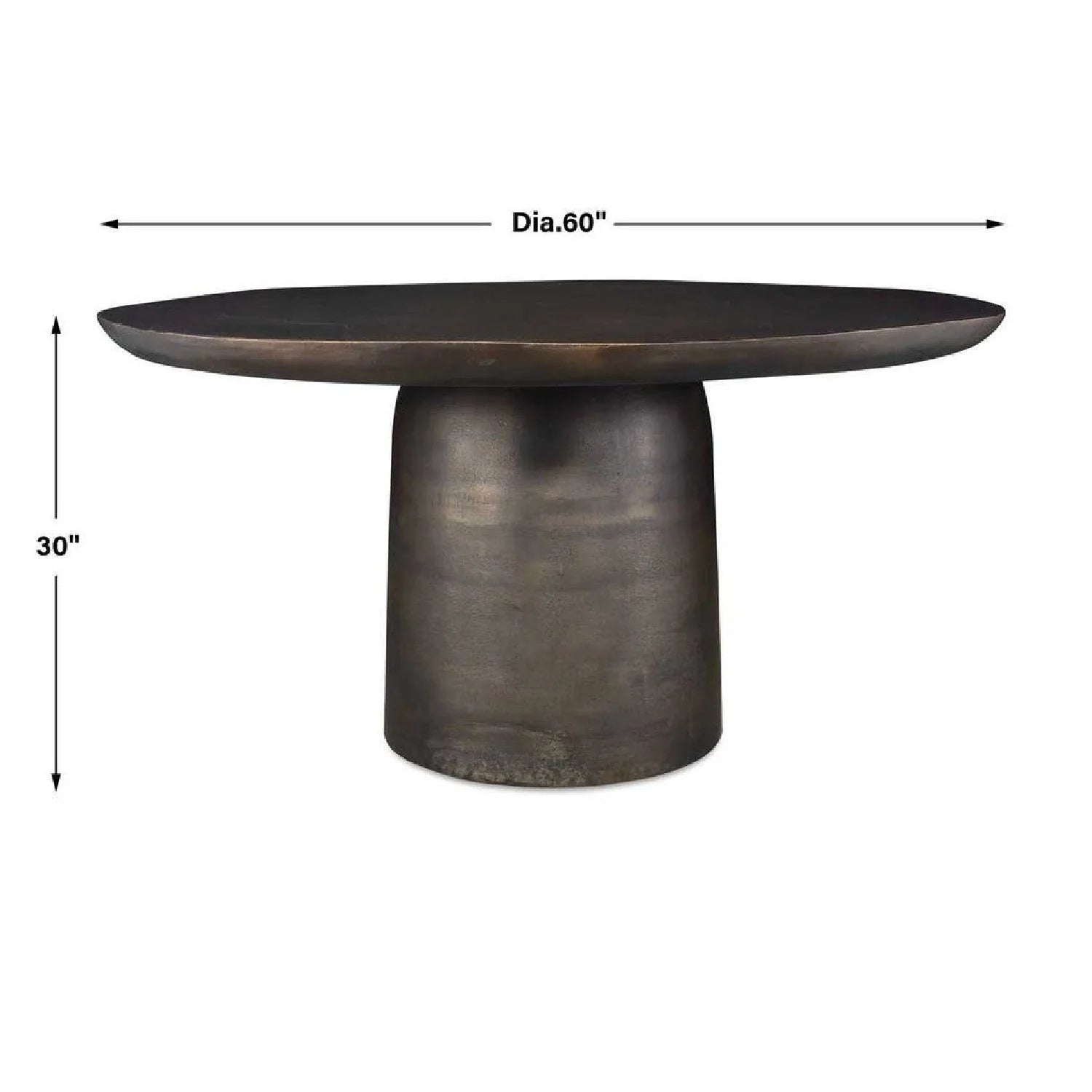 Luxury Round Cast Aluminium Dining Table Modern Italian Style for Villa