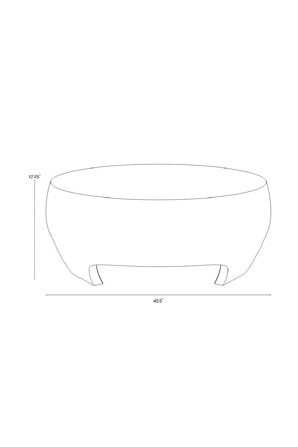 Luxury Round Concrete Coffee Table Modern Italian Style for Villa