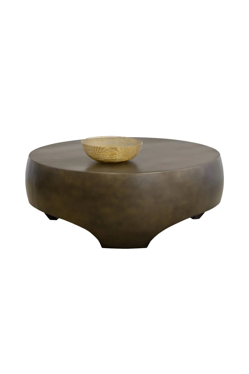 Luxury Round Concrete Coffee Table Modern Italian Style for Villa