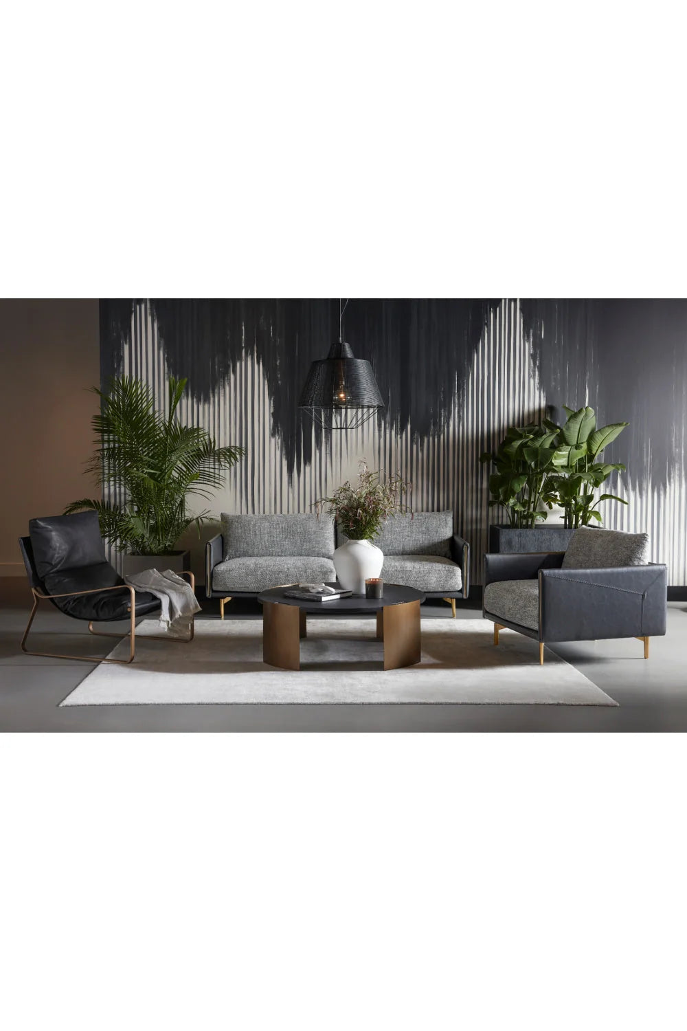 Luxury Round Concrete Coffee Table Modern Italian Style for Villa