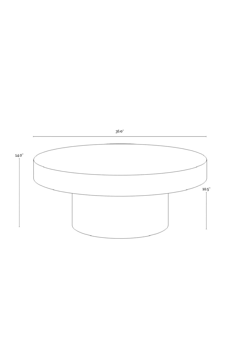 Luxury Round Concrete Coffee Table Modern Italian Style for Villa