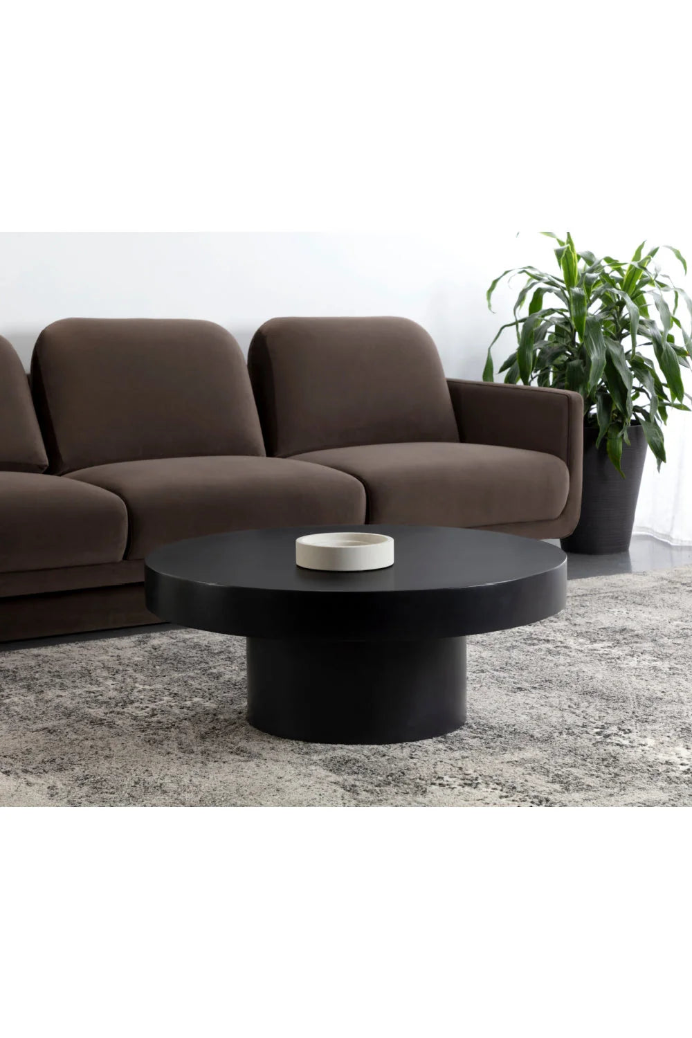 Luxury Round Concrete Coffee Table Modern Italian Style for Villa