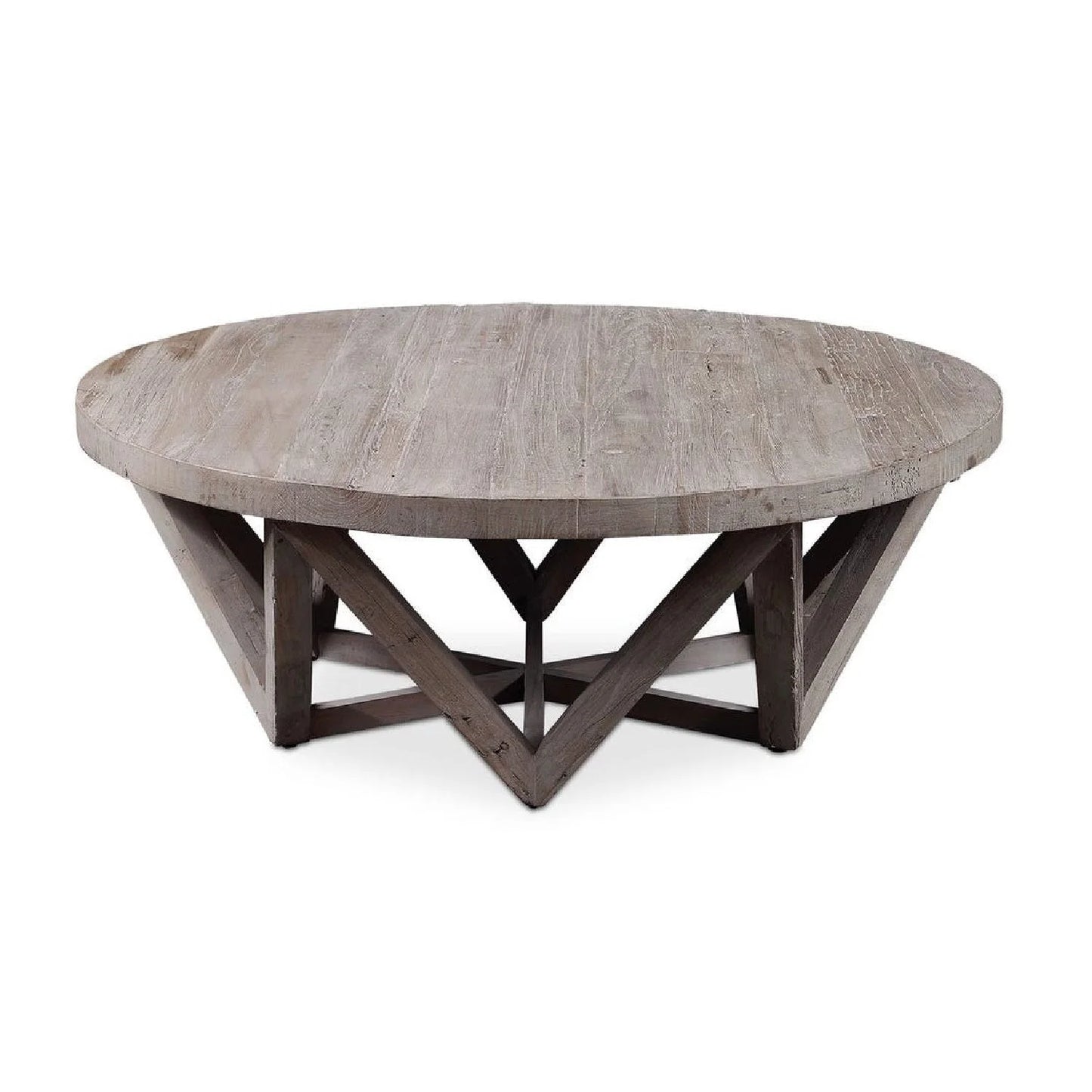 Luxury Round Elm Wood Coffee Table Modern Italian Style for Villa
