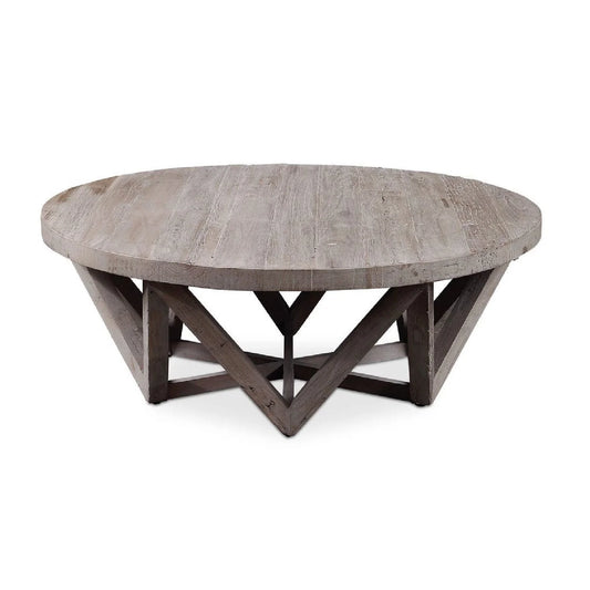 Luxury Round Elm Wood Coffee Table Modern Italian Style for Villa