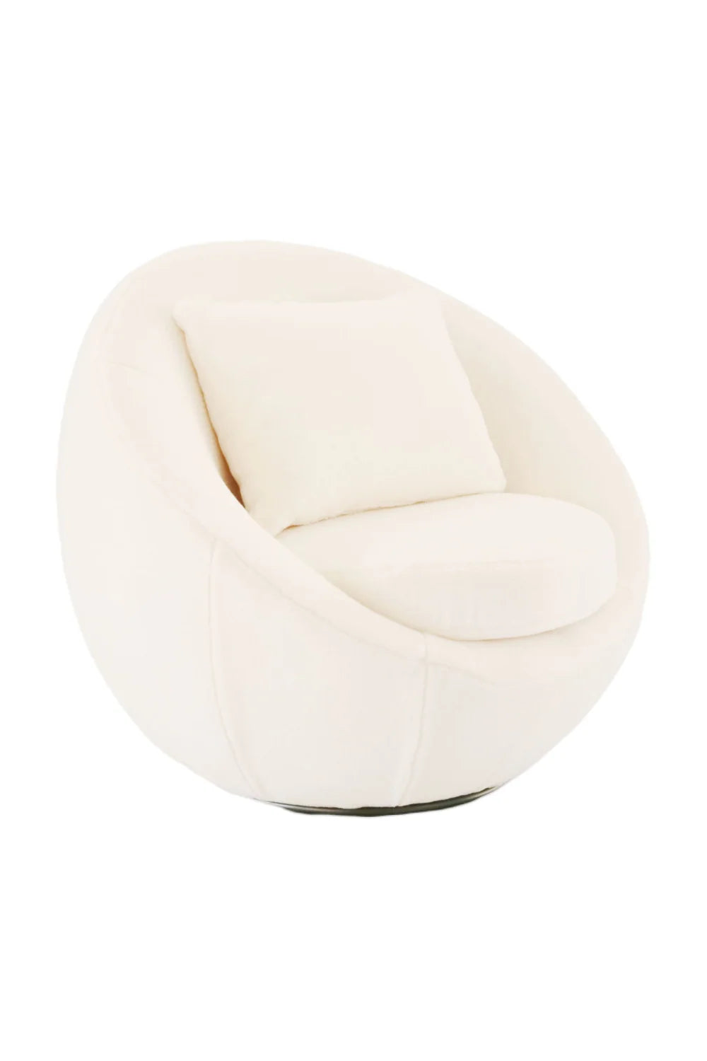 Luxury Round Fabric Swivel Lounge Chair Modern European Style for Villa