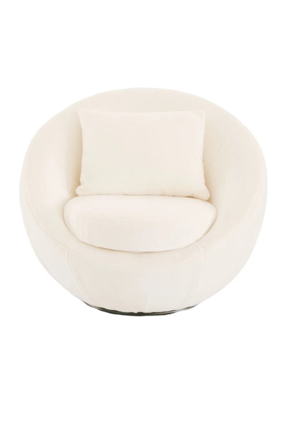 Luxury Round Fabric Swivel Lounge Chair Modern European Style for Villa