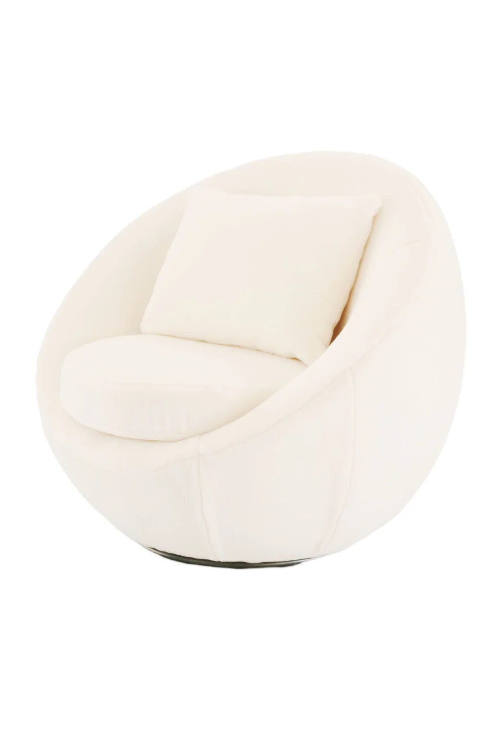 Luxury Round Fabric Swivel Lounge Chair Modern European Style for Villa