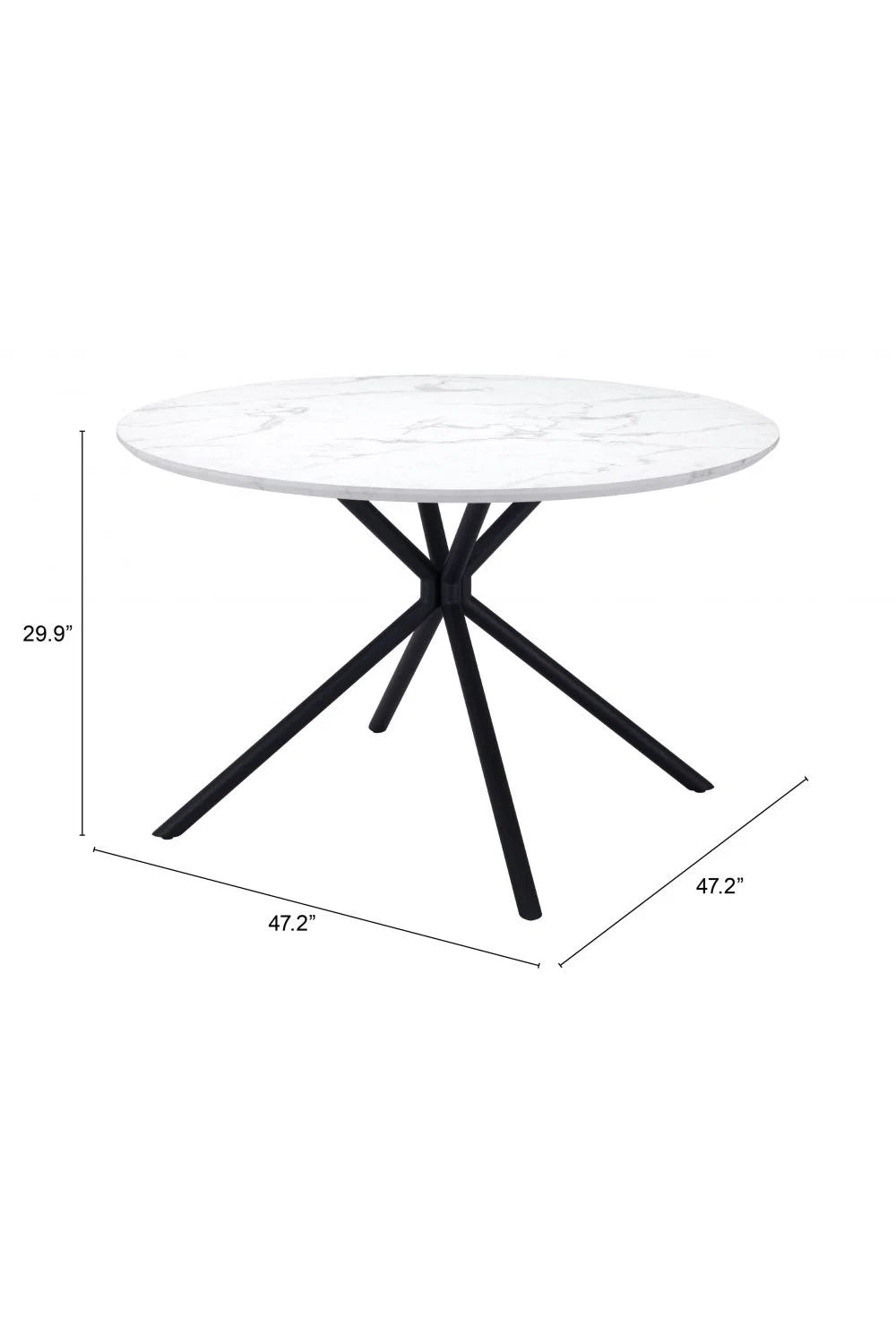 Luxury Round Faux Marble Dining Table Modern Italian Style for Villa