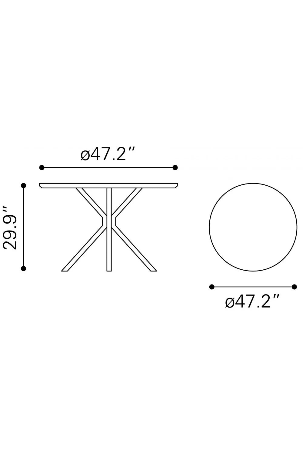 Luxury Round Faux Marble Dining Table Modern Italian Style for Villa