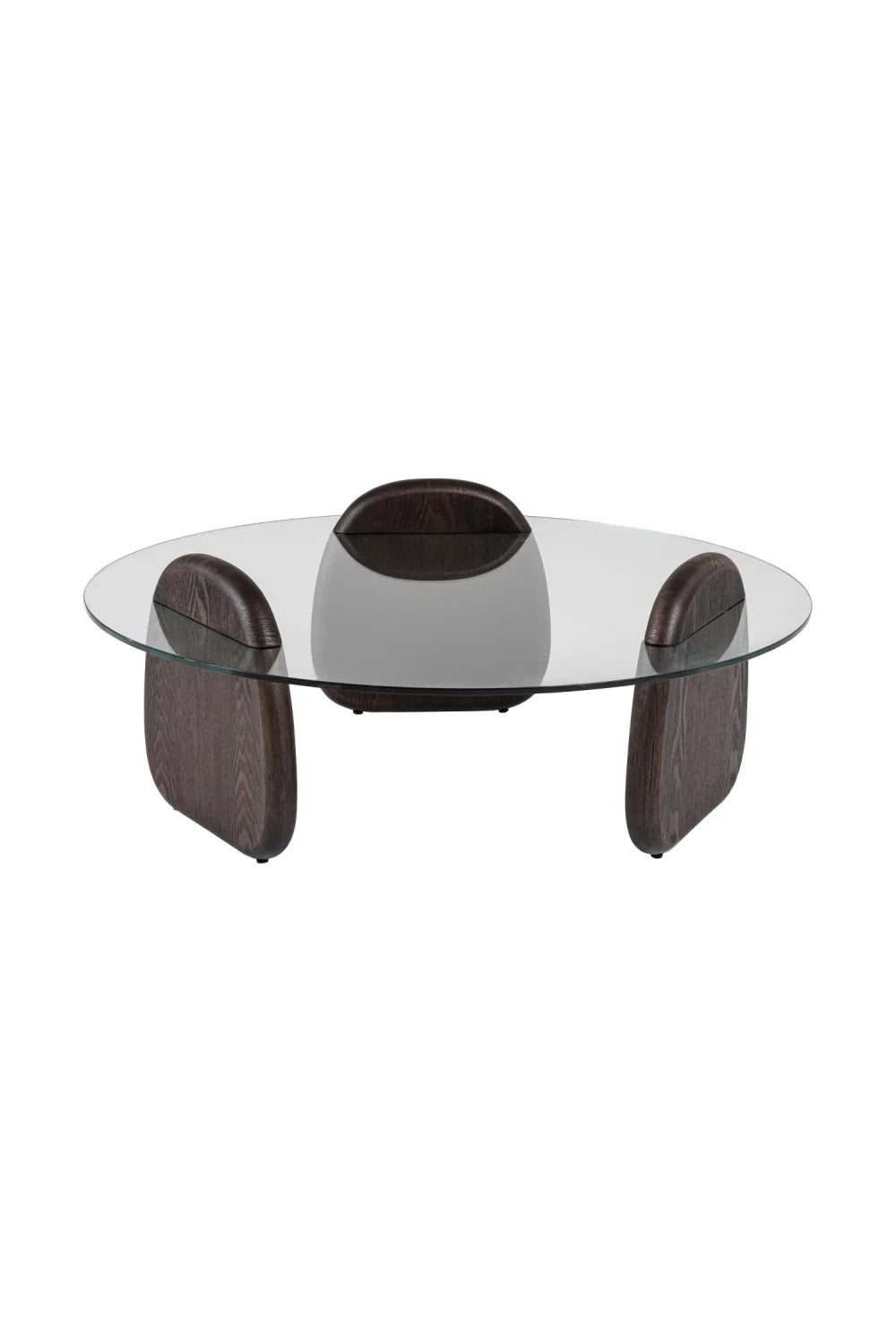 Luxury Round Glass Coffee Table Modern Italian Style for Villa