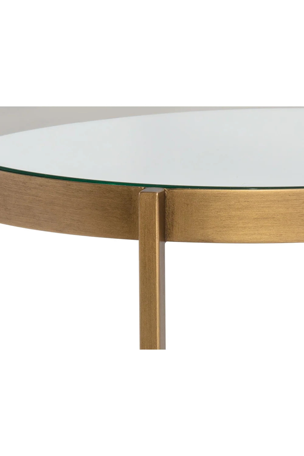 Luxury Round Glass Coffee Table Modern Italian Style for Villa