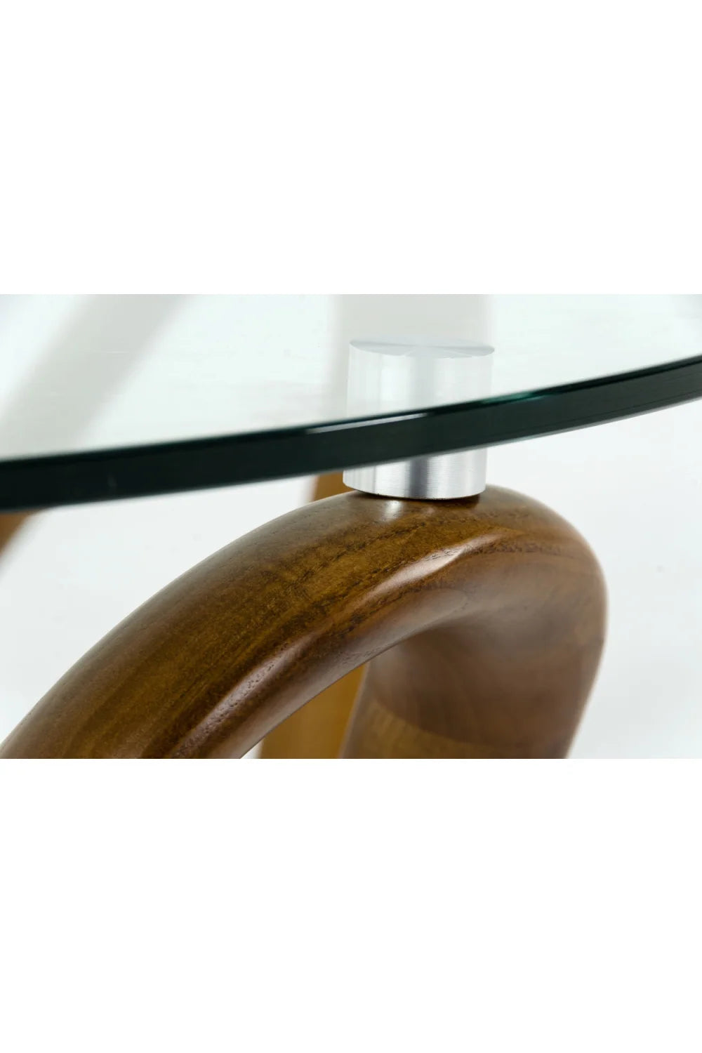 Luxury Round Glass Coffee Table Modern Italian Style for Villa