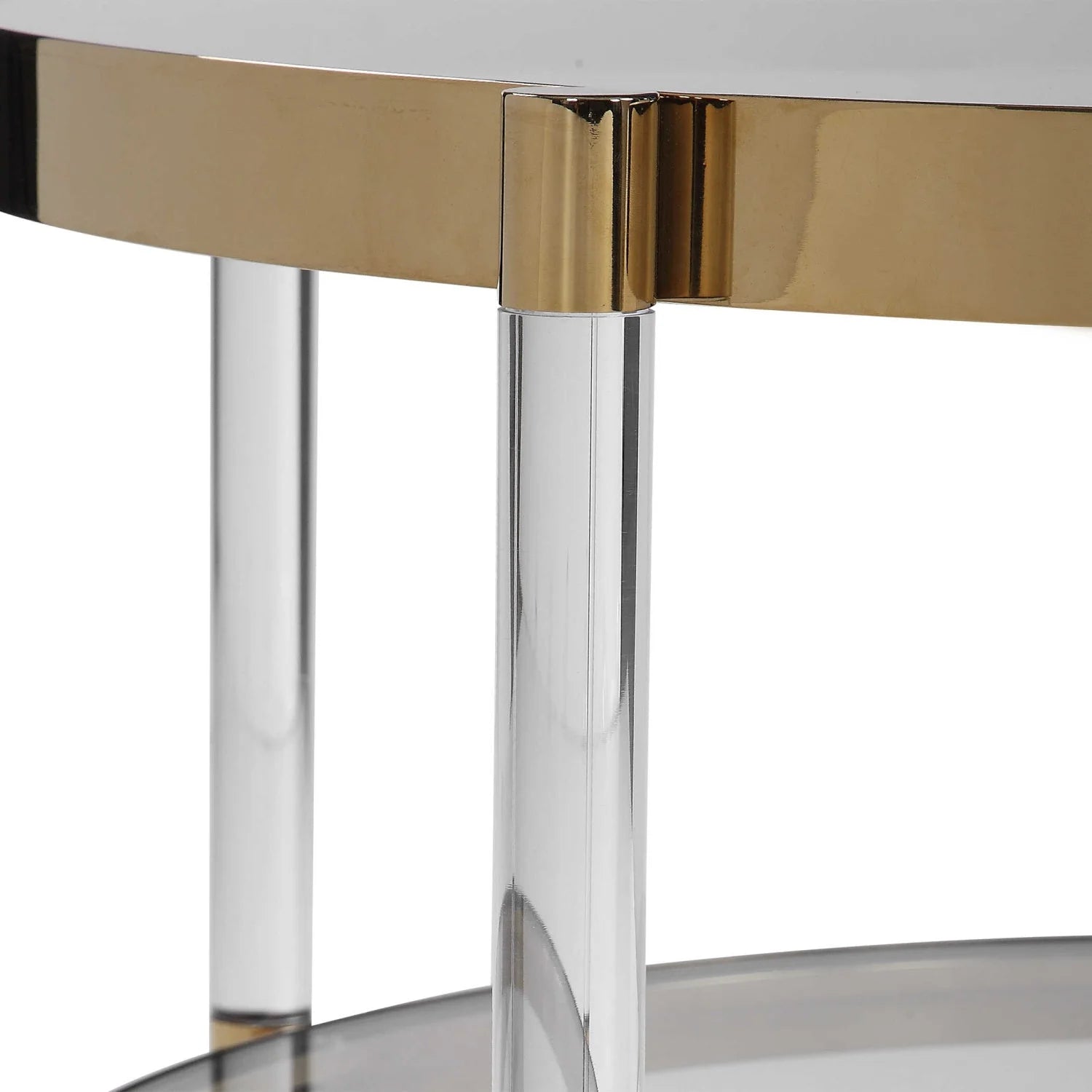 Luxury Round Glass Coffee Table Modern Italian Style for Villa