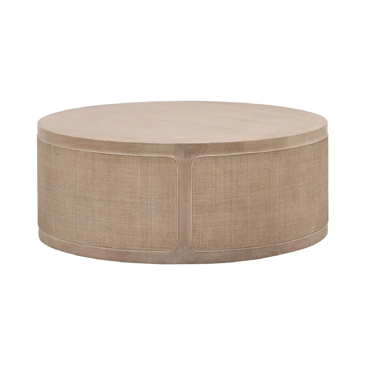 Luxury Round Gray Oak Coffee Table Modern Italian Style for Villa