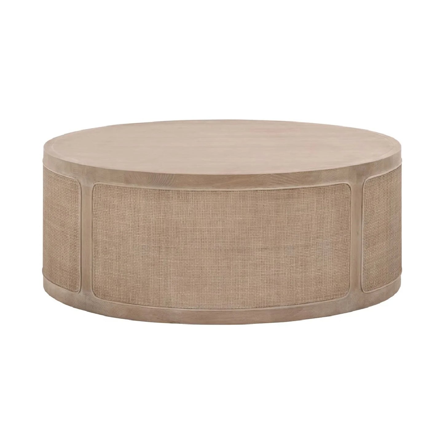 Luxury Round Gray Oak Coffee Table Modern Italian Style for Villa