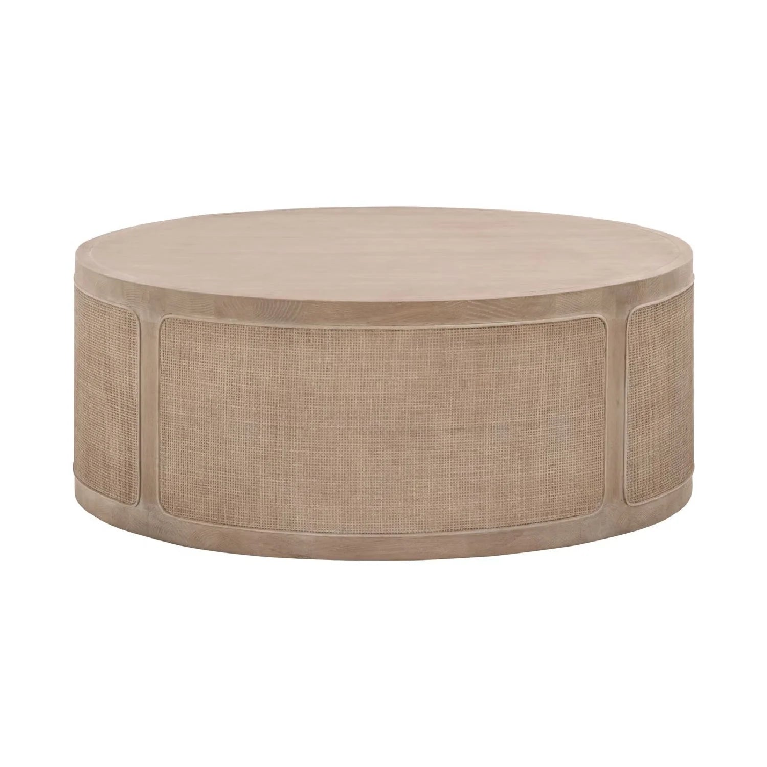 Luxury Round Gray Oak Coffee Table Modern Italian Style for Villa