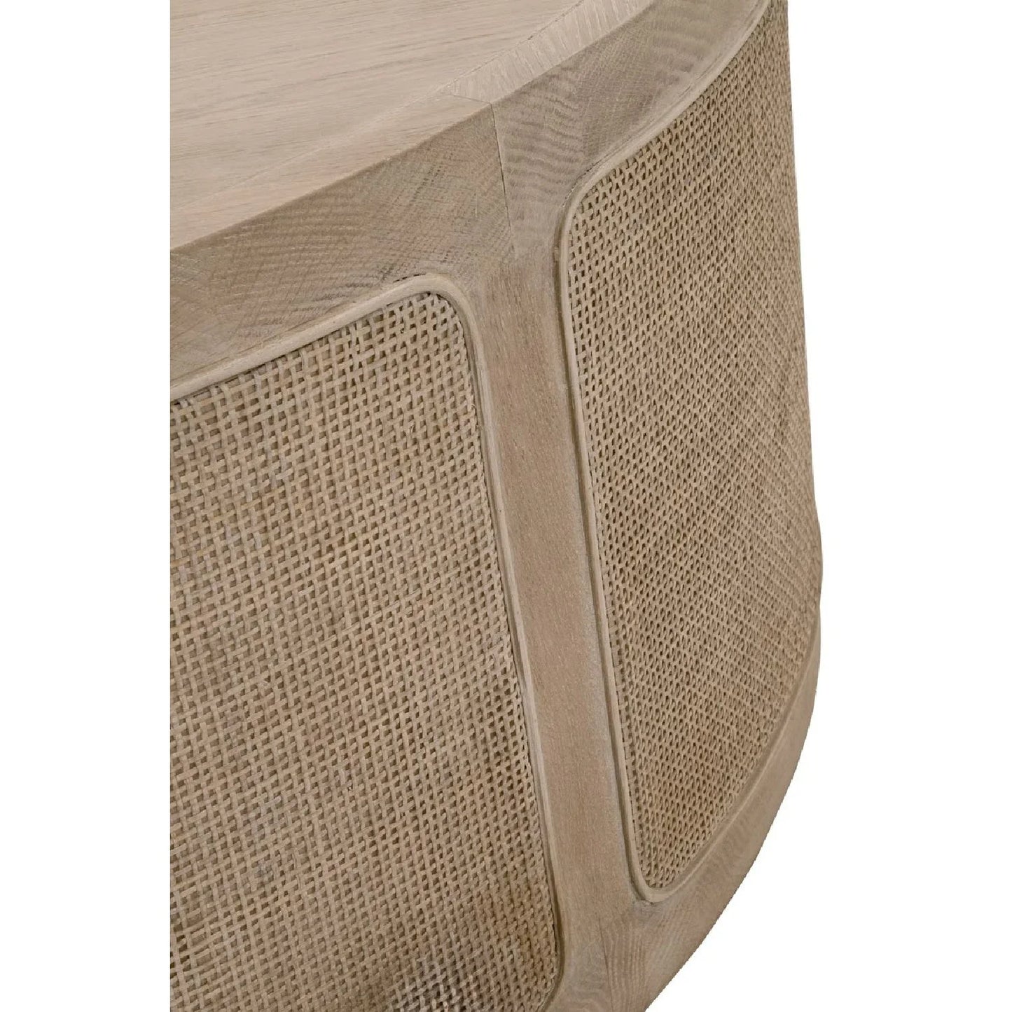 Luxury Round Gray Oak Coffee Table Modern Italian Style for Villa