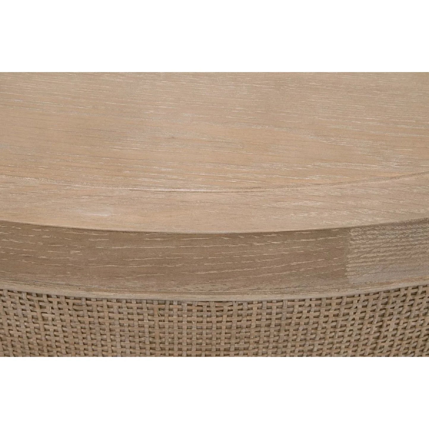 Luxury Round Gray Oak Coffee Table Modern Italian Style for Villa