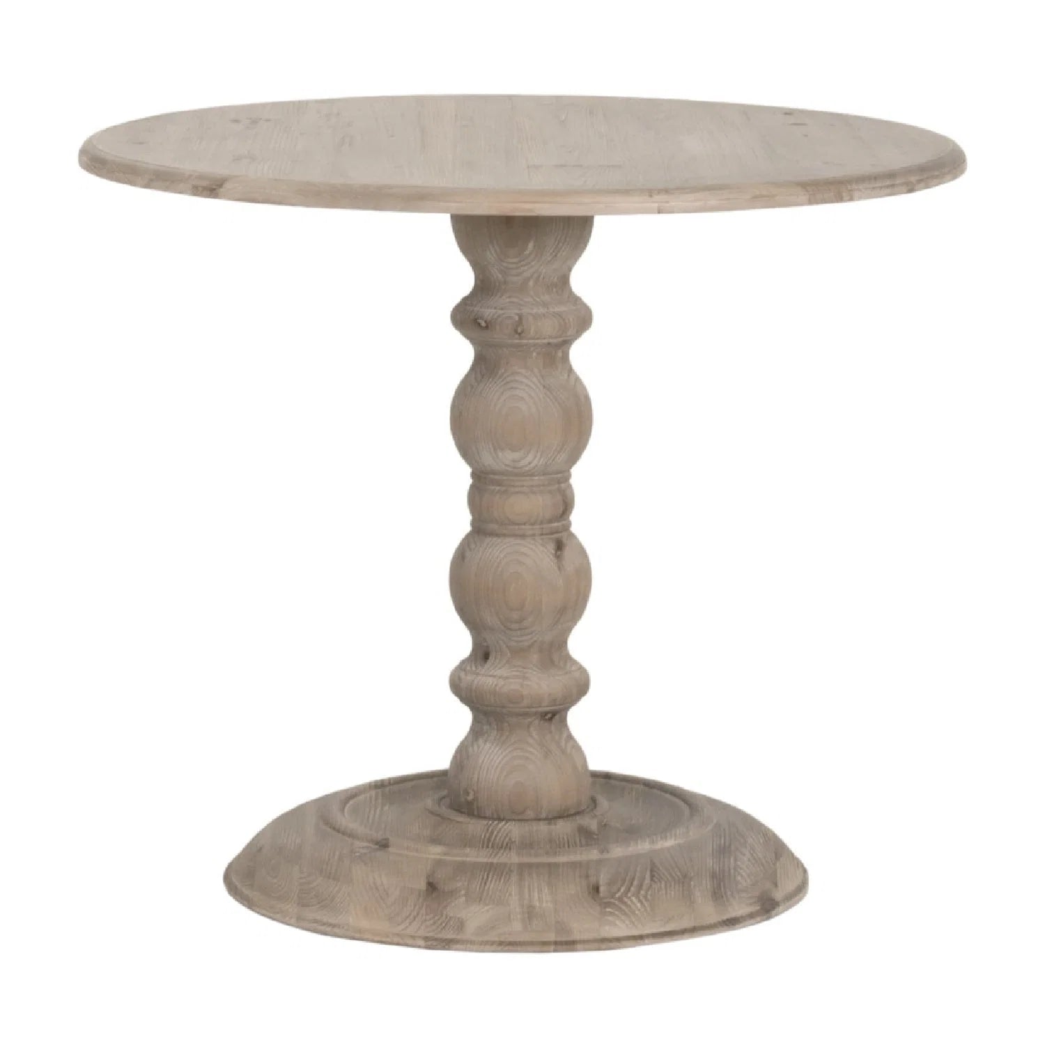 Luxury Round Gray Pine Dining Table Modern Italian Style for Villa