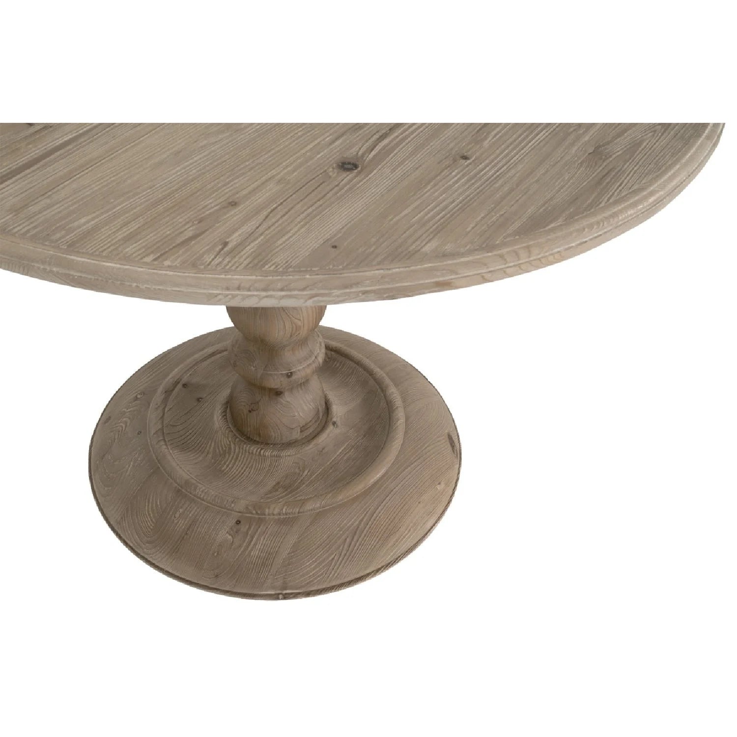 Luxury Round Gray Pine Dining Table Modern Italian Style for Villa