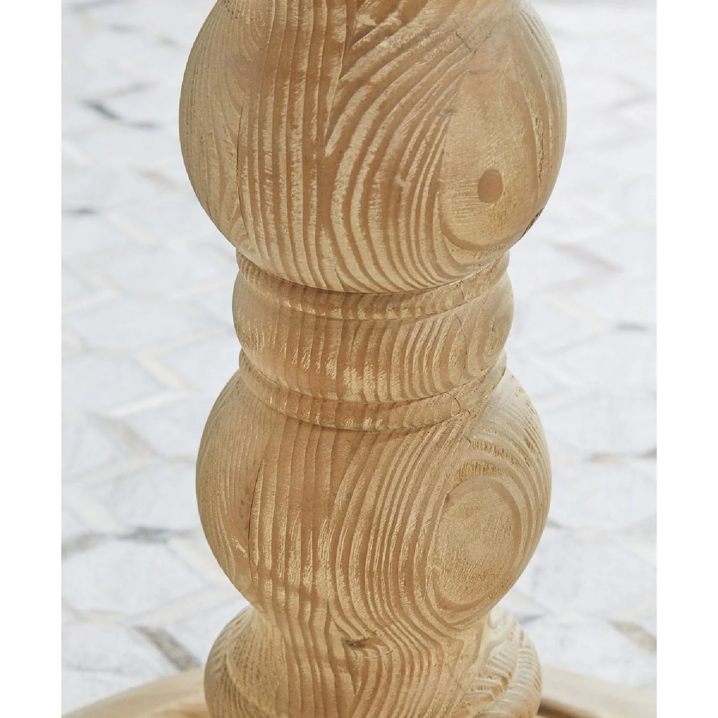 Luxury Round Gray Pine Dining Table Modern Italian Style for Villa