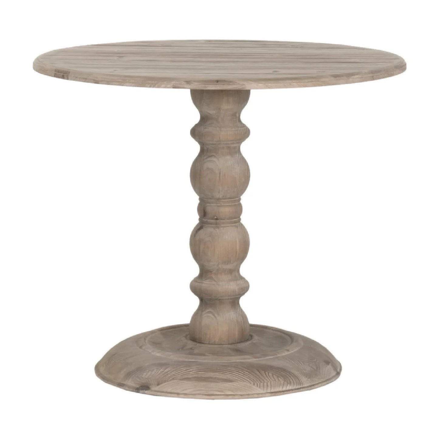 Luxury Round Gray Pine Dining Table Modern Italian Style for Villa