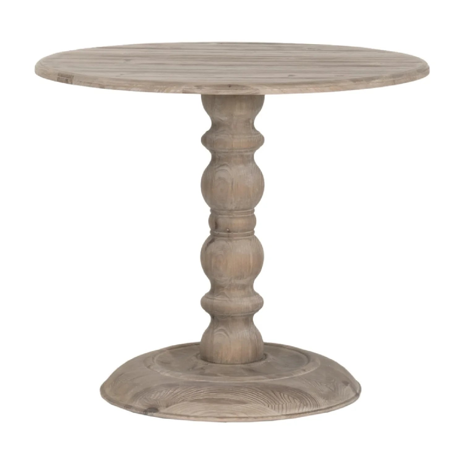 Luxury Round Gray Pine Dining Table Modern Italian Style for Villa