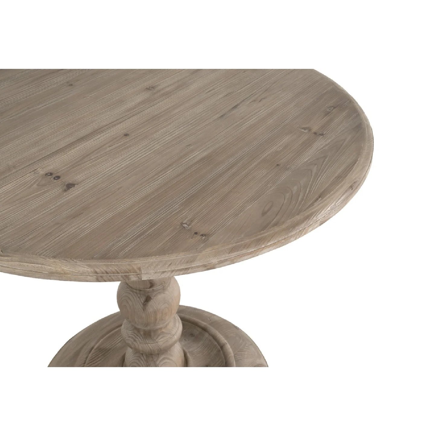 Luxury Round Gray Pine Dining Table Modern Italian Style for Villa