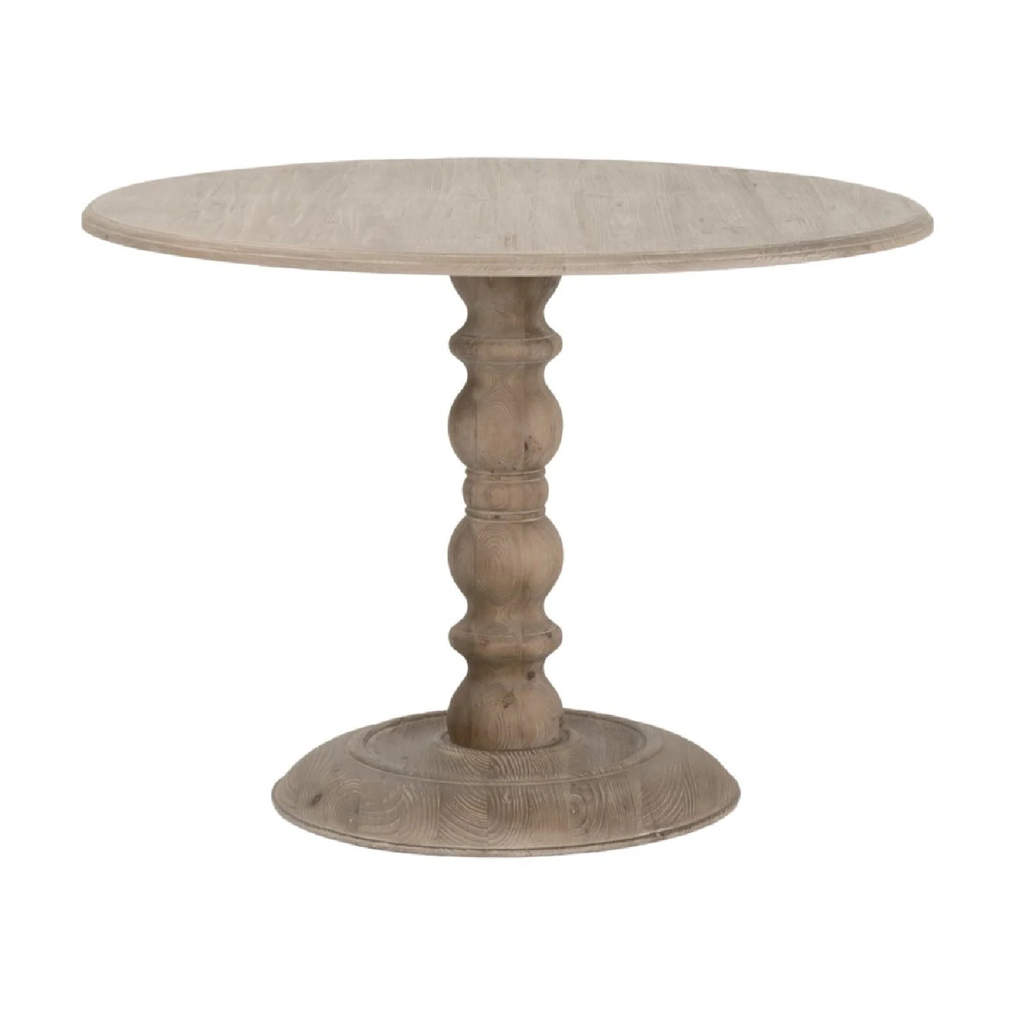 Luxury Round Gray Pine Dining Table Modern Italian Style for Villa