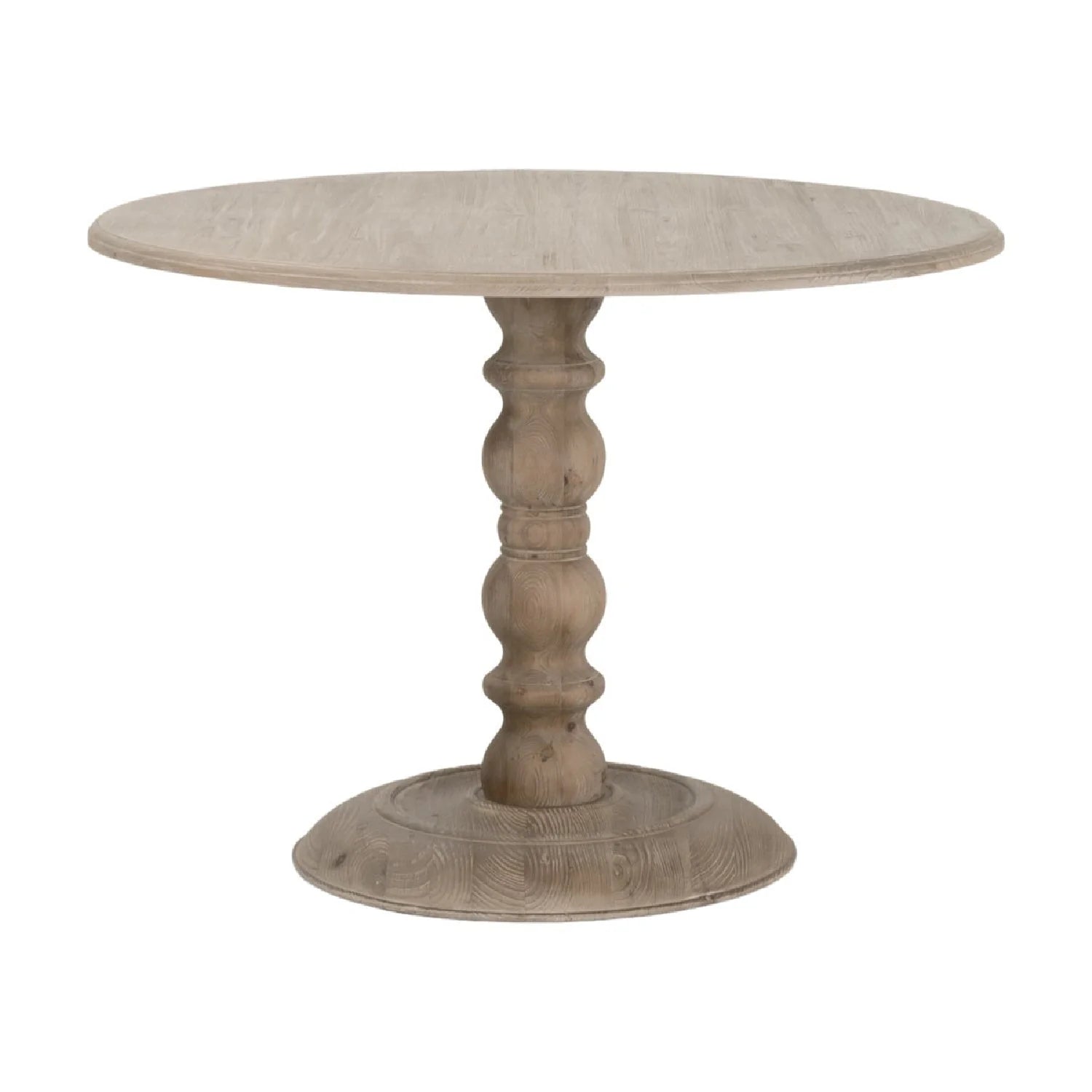 Luxury Round Gray Pine Dining Table Modern Italian Style for Villa