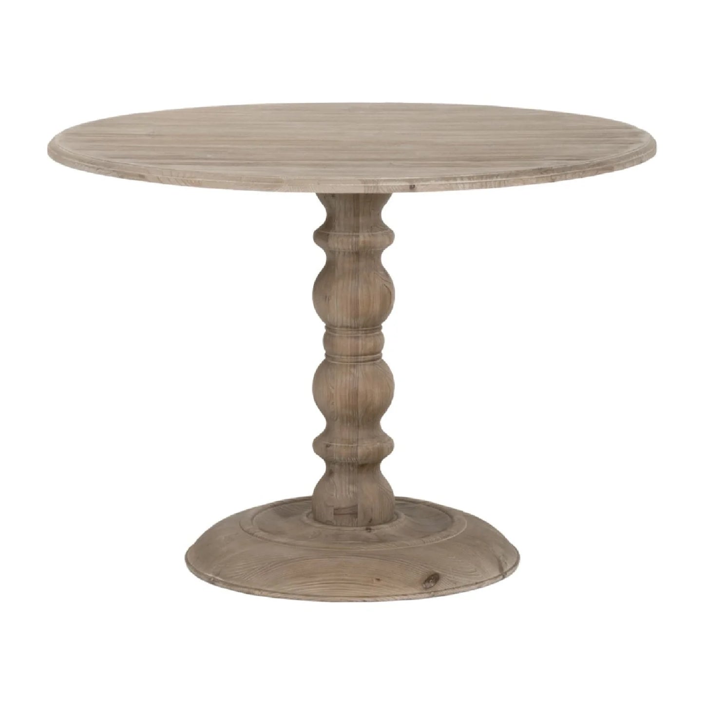 Luxury Round Gray Pine Dining Table Modern Italian Style for Villa