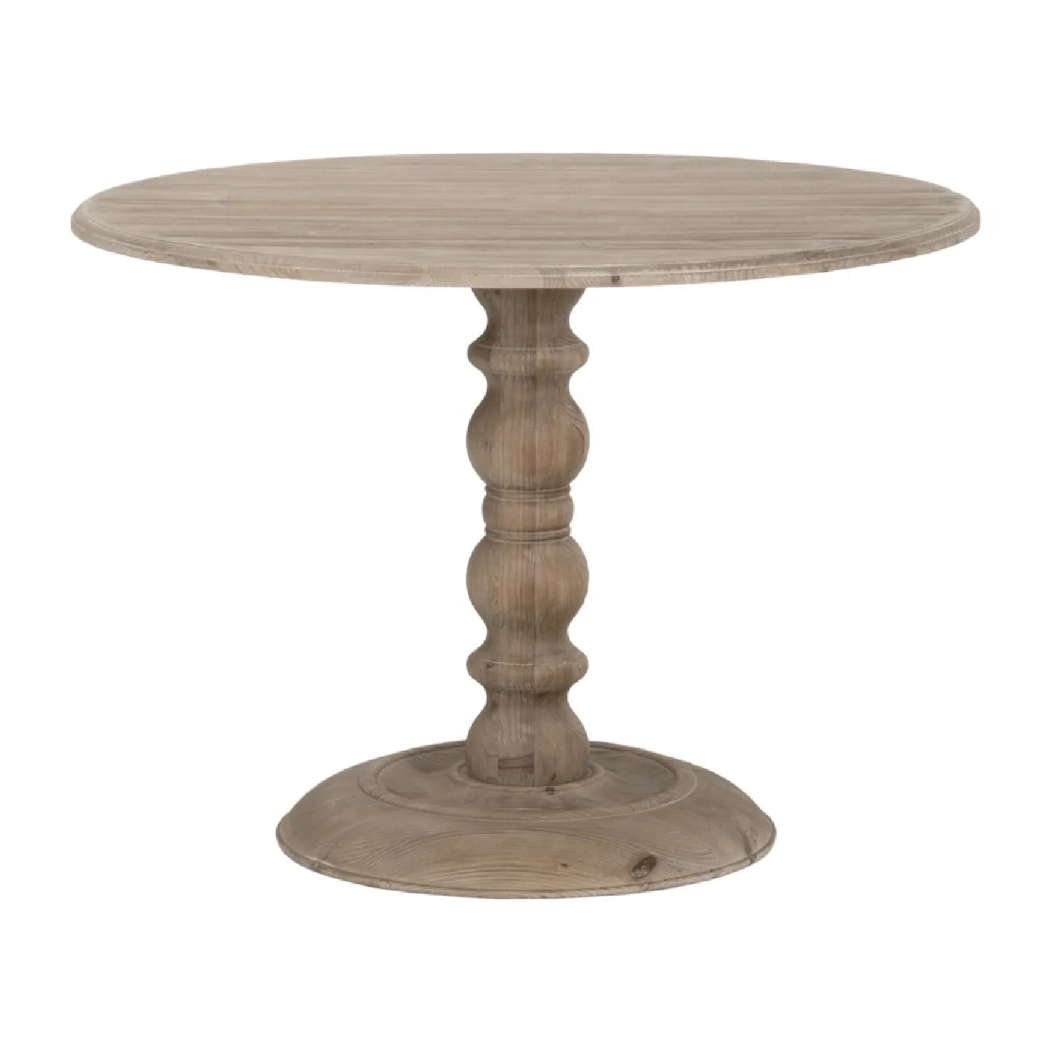 Luxury Round Gray Pine Dining Table Modern Italian Style for Villa