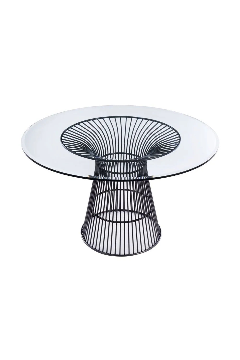 Luxury Round Grey Glass Dining Table Modern Italian Style for Villa