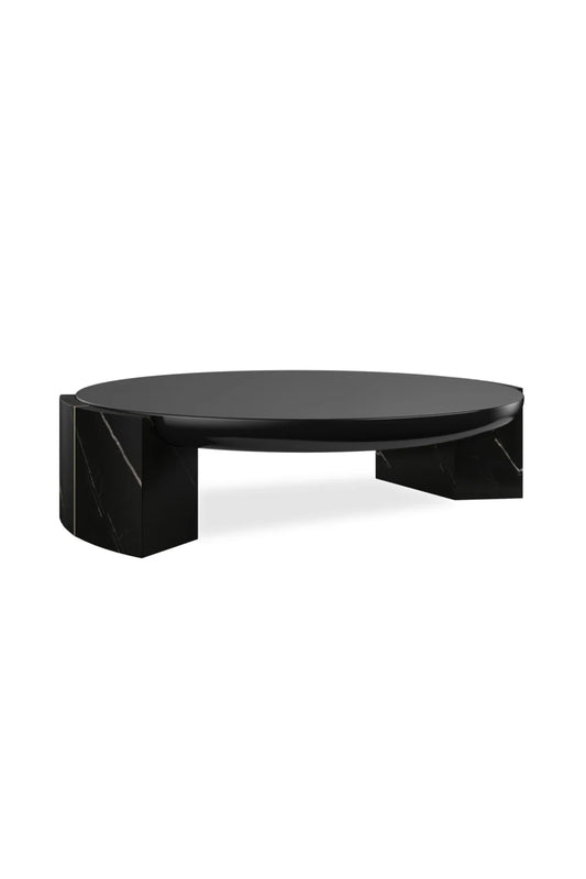 Luxury Round Hardwood Coffee Table Modern Italian Style for Villa