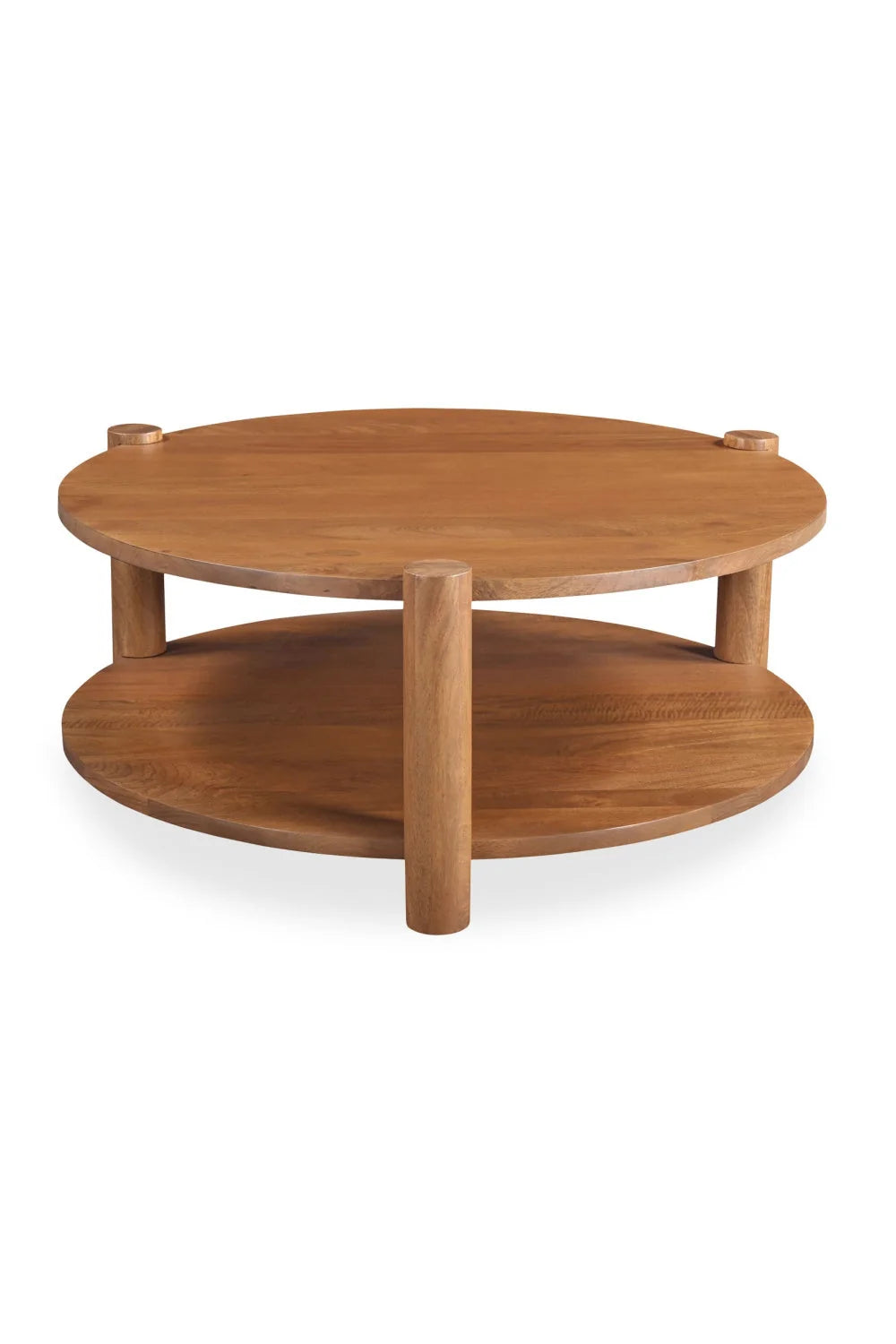 Luxury Round Mango Wood Coffee Table Modern Italian Style for Villa